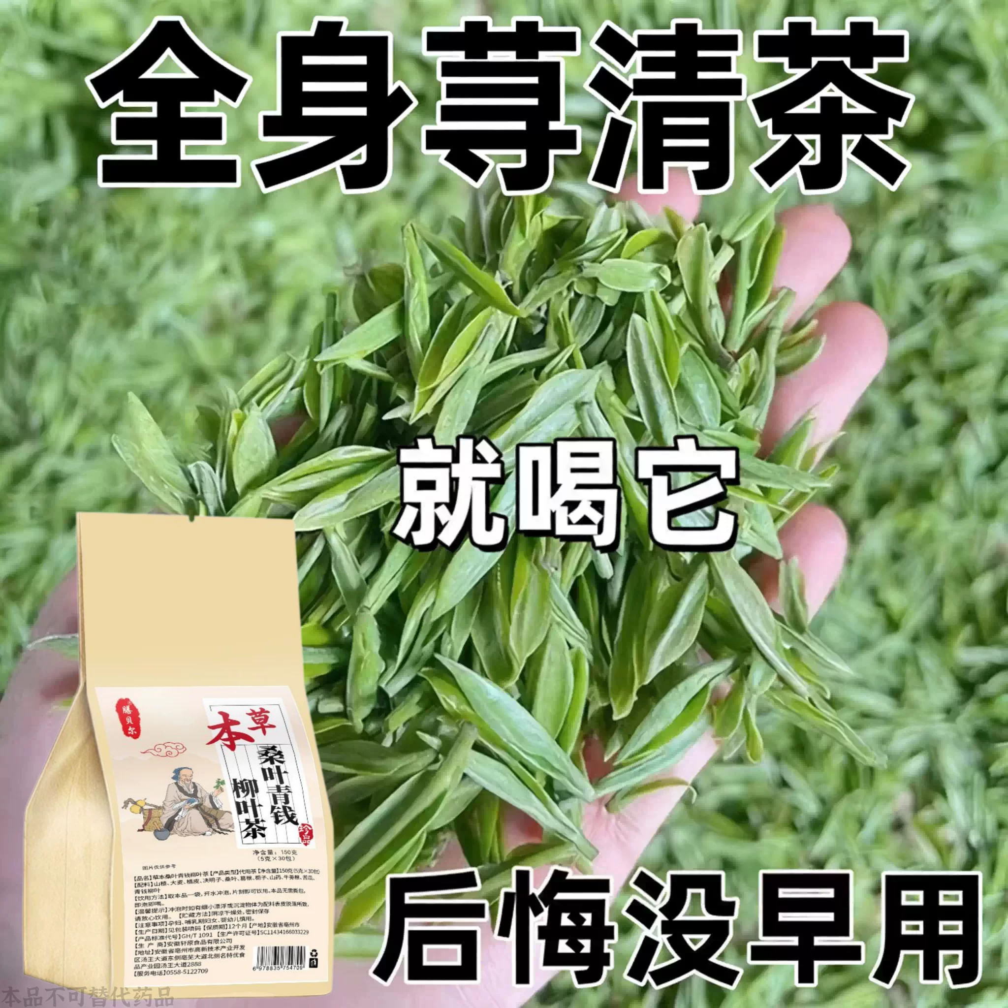 多年荨麻疹丘疹性划痕性袋泡养生茶皮肤茶身上痒喝的茶桑叶茶