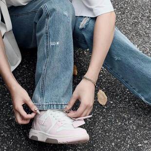 【自主高定】OFF 24SS WHITE鞋子OW箭头鞋厚底增高女小白鞋男板鞋