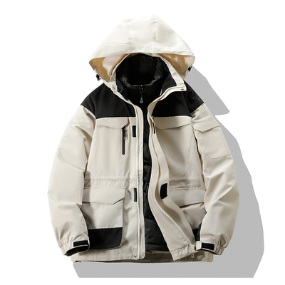 可脱卸内胆羽绒服男防风防水