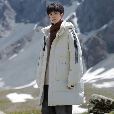 户外中长款羽绒服男保暖御寒