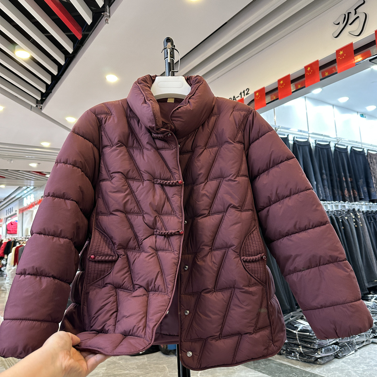 国风立领盘扣棉服女宽松加厚保暖棉衣中老年妈妈装通勤外套棉袄冬