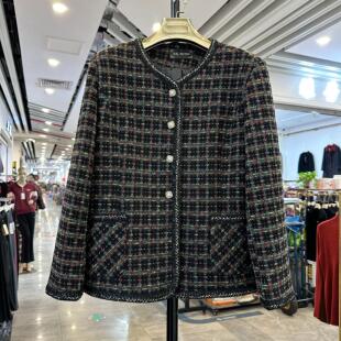 新款 时尚 子短外套2026春秋季 小香风格 洋气中年毛呢大衣上衣 妈妈装