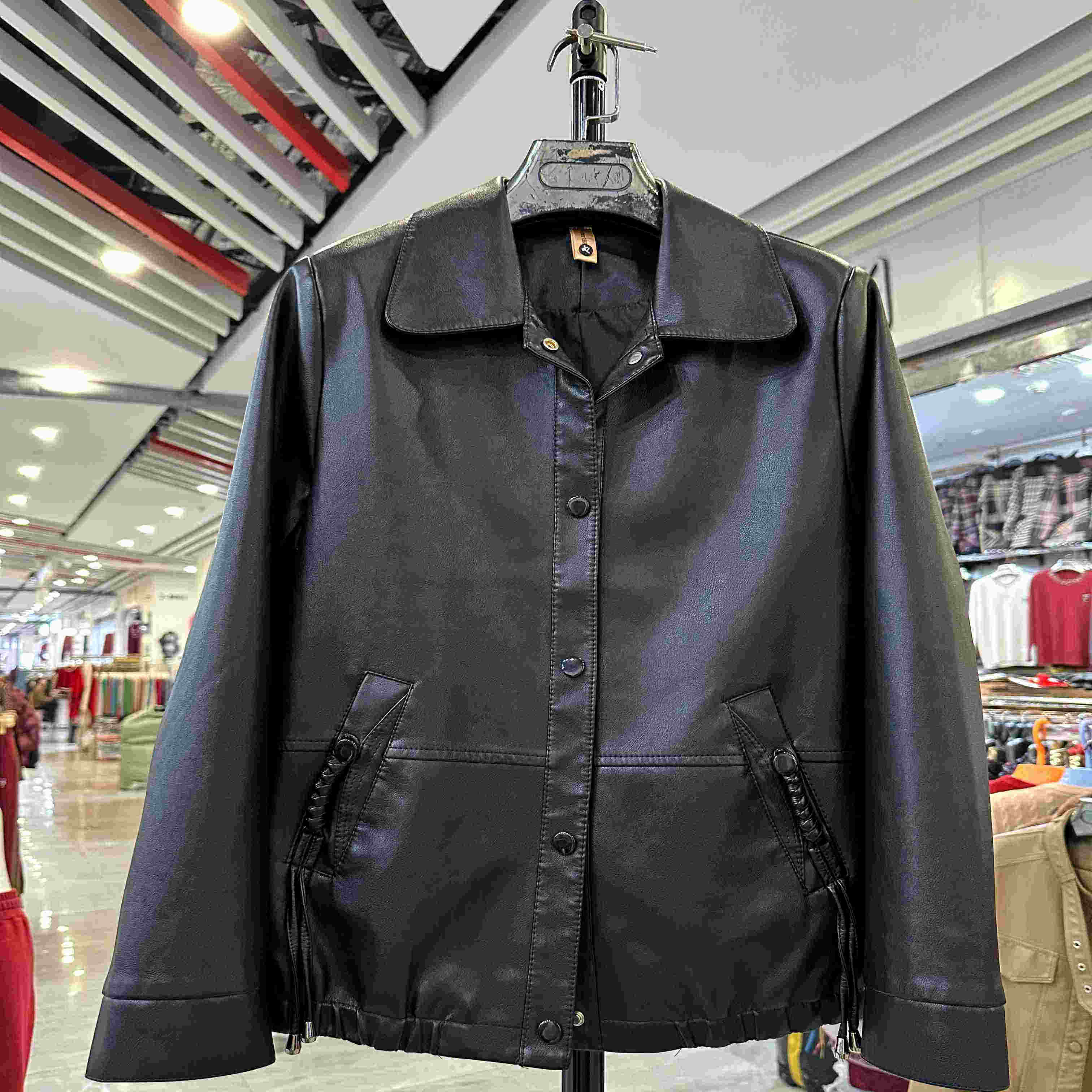 妈妈装翻领短款水洗皮衣外套2025秋装新款宽松洋气中老年上衣夹克,女装/女士精品,皮衣,淘宝优惠券,粉丝福利购,淘宝优惠卷