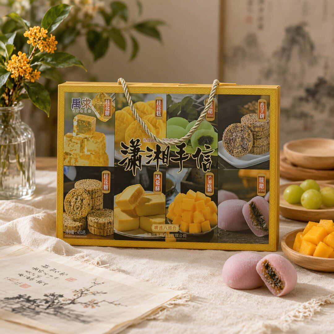 湖南长沙土特产禹求潇湘手信张家界零食小吃绿豆糕桂花糕伴手礼物