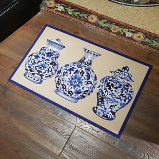 平安垫硅藻泥吸水垫隔热垫地垫 东方青花