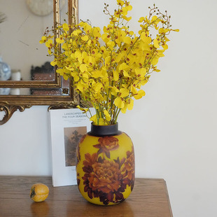 饰手感布仿真花10只装 轻奢手感保湿 仿真跳舞兰居家装