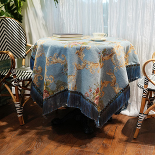 欧式 洛可可雪尼尔绒桌布