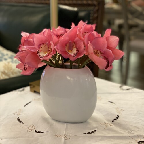 False flower 保湿手感胭脂粉色仿真花蝴蝶兰