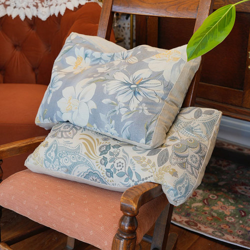 植物染水墨系列汉麻颈椎枕黑苦荞薰衣草枕头