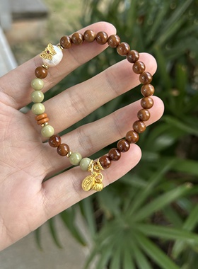 厦门南普陀 阿拉善库克千万两金盆手串 健康平安