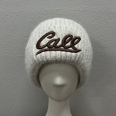 2025新款caee字母针织帽女秋冬大头围宽松毛线帽子护耳保暖冷帽