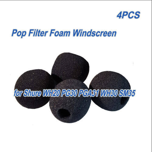 4个装 Shure WH20 PG30 PGA31 SM35头戴麦克风海绵套 通用咪罩Pop