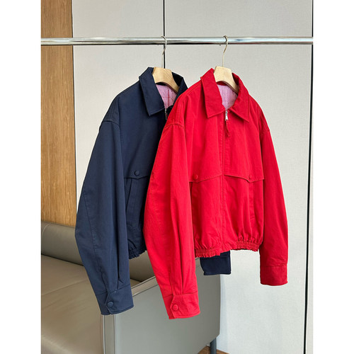 C4640 时尚巴黎的老店 超酷帅 巨保暖 尖领短款夹克羽绒服 白鹅绒