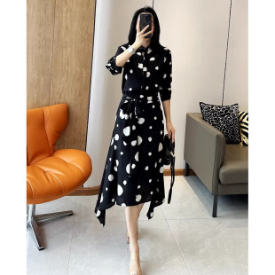 C3309分开拍波点真丝三件套装 25年回馈清仓不退不换 原650元