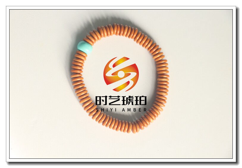 原创橄榄壳单圈手串南红玛瑙蜜蜡手饰/手串