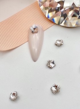 （多色）进口施家钻美甲钻饰品堆钻梅花尖底4744-001白色6mm华子