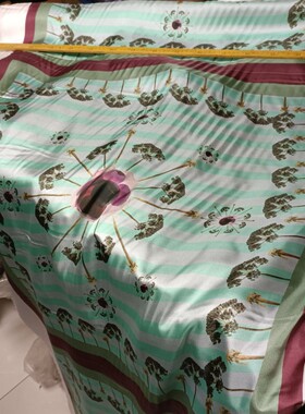纯真丝丝巾布料真丝斜纹绸桑蚕丝方形杭州丝绸面料