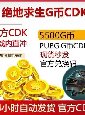 绝地求生5500G币CDKSteam版本通用吃鸡兑换码GB点卷CDK