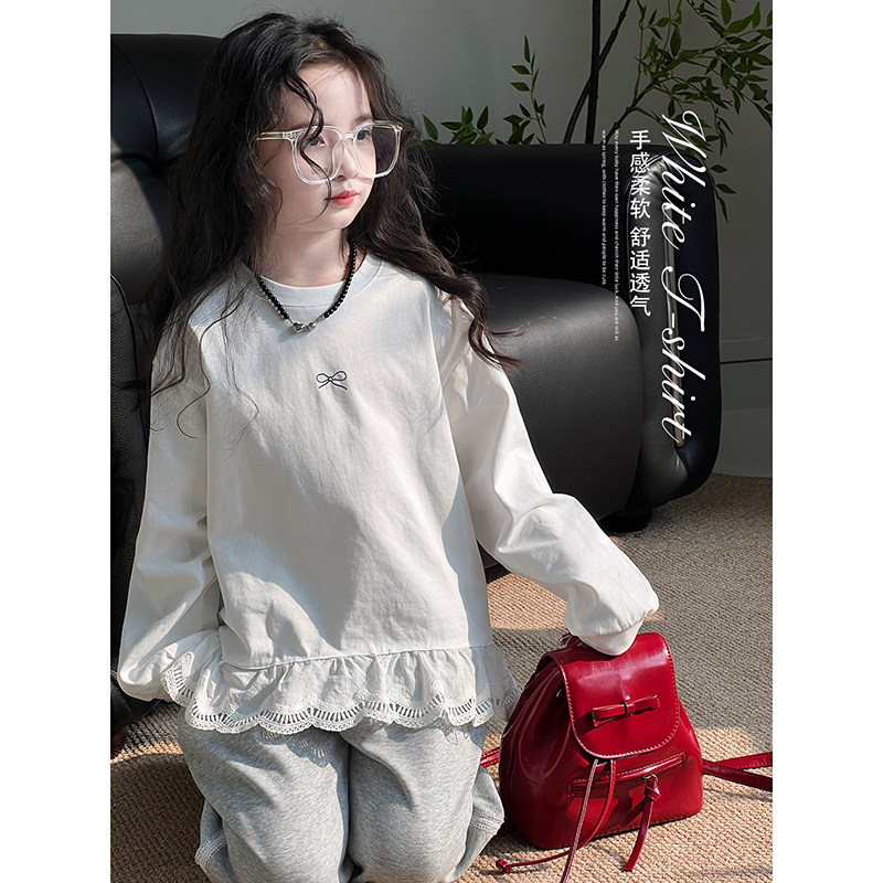 女童T恤春装2026新款儿童春秋打底衫内搭中大童韩版长袖拼接上衣,童装/婴儿装/亲子装,T恤,淘宝优惠券,粉丝福利购,淘宝优惠卷