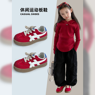 女童时髦运动鞋 新款 小女孩板鞋 休闲阿甘鞋 女童鞋 童鞋 子2024秋季
