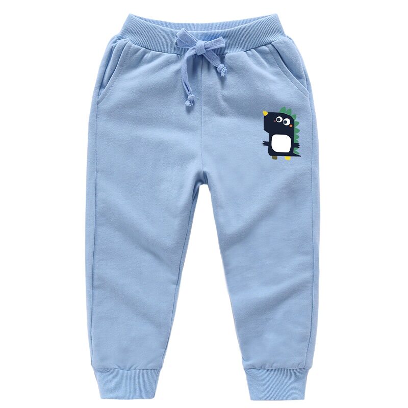 童装男童女童春秋季新款宝宝长裤儿童纯棉收口卫裤潮童大眼恐龙