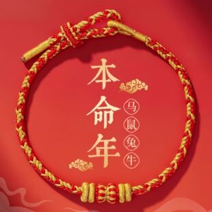 2026绳饰龙年本命年皮绳红绳手链绳编绳编织八大守护神属龙礼物