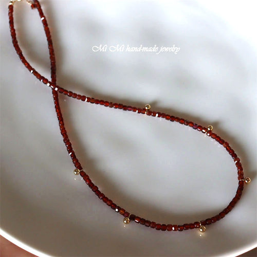 MIMI天然水晶美国14K注金女项链