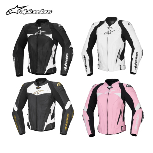 A星alpinestars女皮衣GP-4牛皮摩托车骑行服机车夹克赛车衣防摔