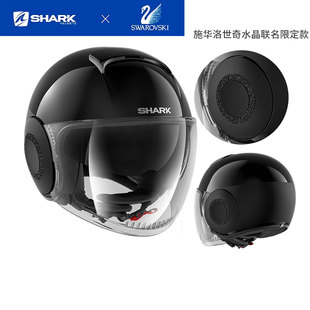 法国鲨鱼SHARK摩托头盔夏季男女个性酷双镜片半盔NANO纳米系列
