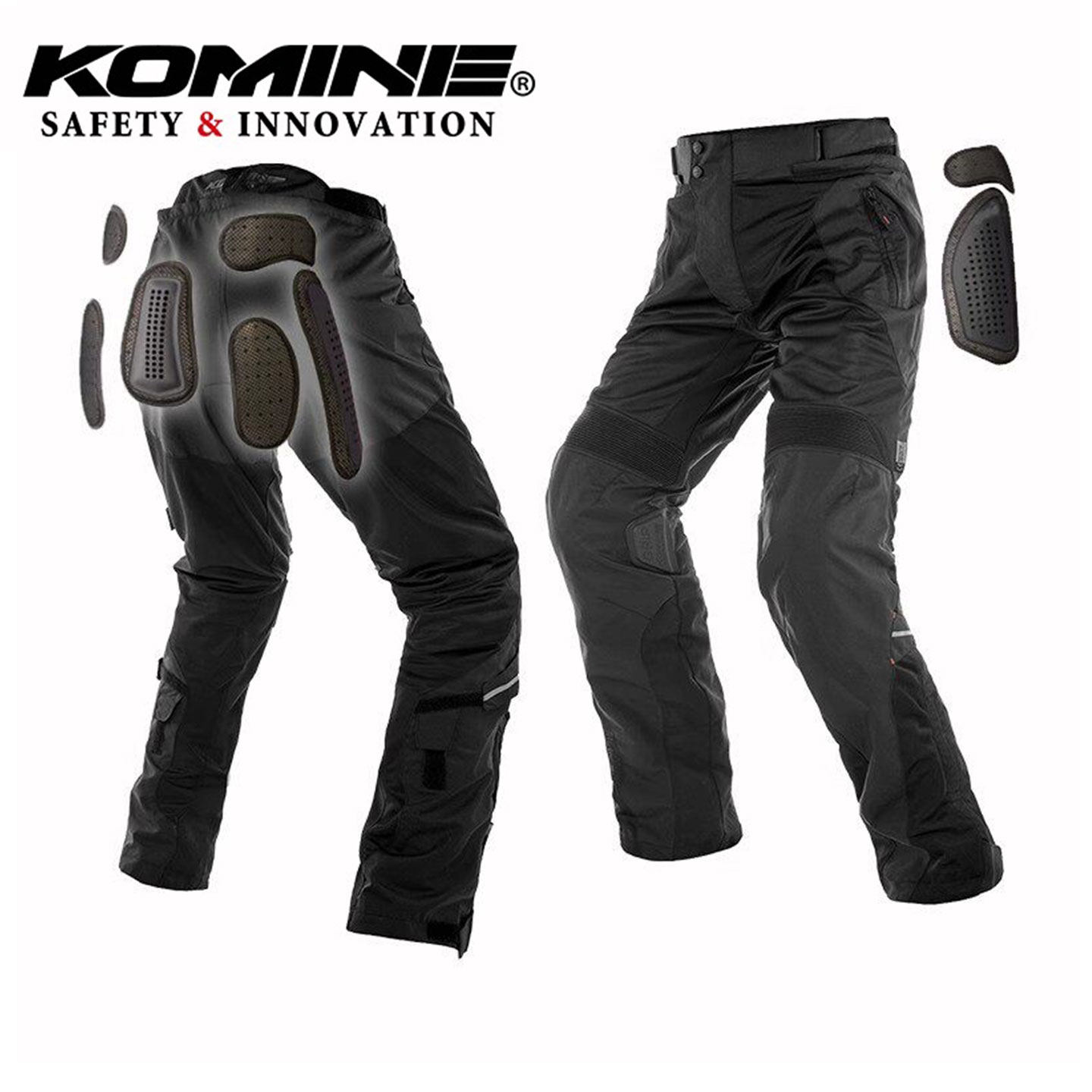 KOMINE 春夏秋摩托车机车网眼骑行裤7293护具防摔耐磨PK-745/7453