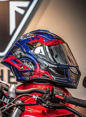 JUST 1摩托车头盔变形金刚联名款碳纤维全盔四季超轻跑盔【现货】