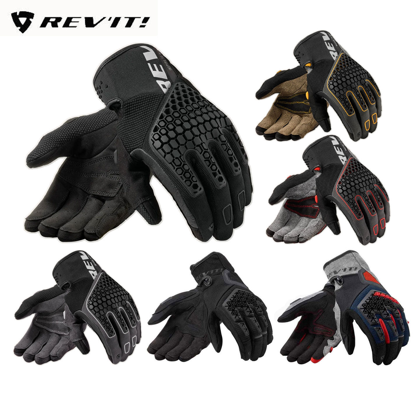 REVIT 红树林1/2夏季机车手套摩托车骑行手套触屏透气防护边路2