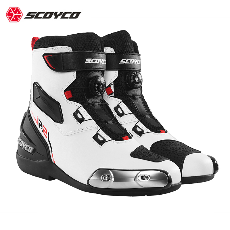 SCOYCO赛羽越野摩托车骑行靴赛车鞋MR002短靴装备男四季MT015-2