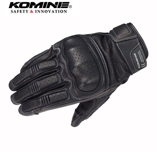 KOMINE春夏复古羊皮摩托骑士机车关节护甲骑行手套男女GK 217 257