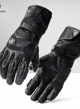 外星蜗牛AT95P/X/S小羊皮长款触屏手套防水防摔机车秋冬摩旅AT90