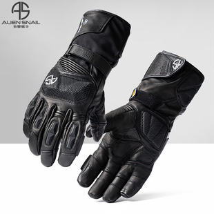 触屏手套防水防摔机车秋冬摩旅AT90 S小羊皮长款 外星蜗牛AT95P