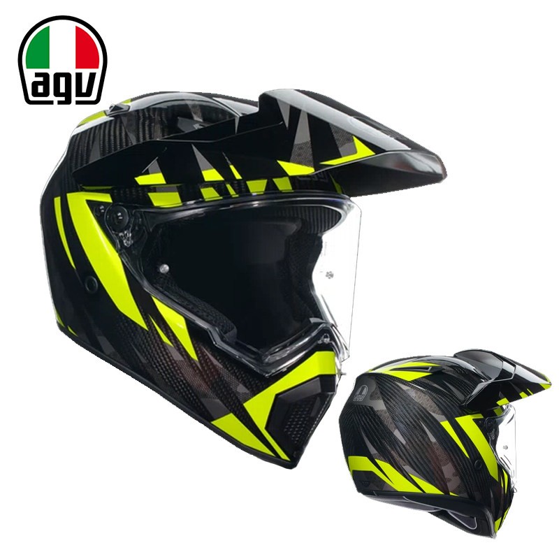 AGV AX9碳钎维机车越野头盔全覆式男女摩托车赛车跑盔拉力盔四季