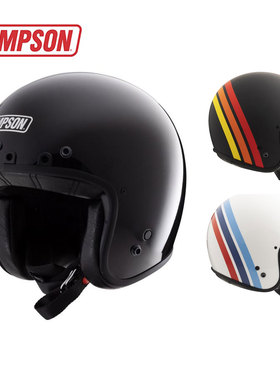 SIMPSON辛普森摩托车CHOPPER机车头盔夏季复古半盔骑行3/4盔四季