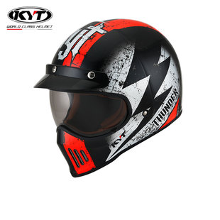 KYT 新款TR复古全盔摩托车骑行头盔机车男女四季防摔哈雷赛道进口