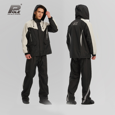 POLE摩托车骑行雨衣雨裤分体式套装AR817轻薄机车暴雨防水服防雨