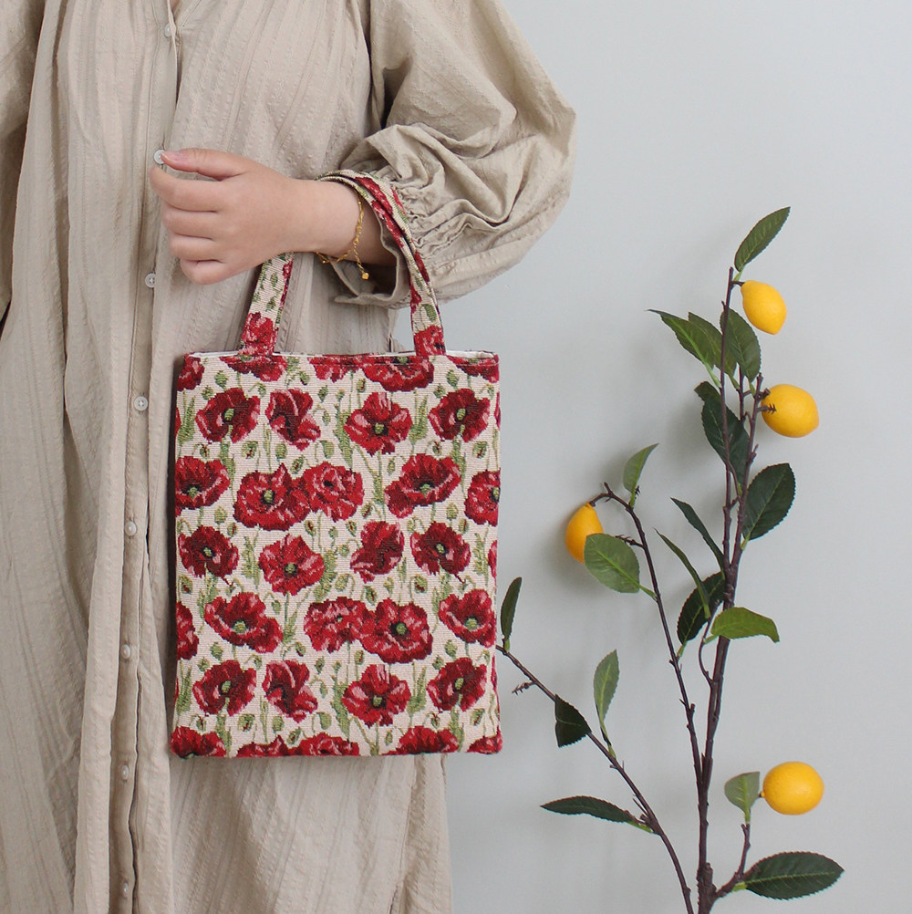 李因乐复古风拍照可放ipad小布包