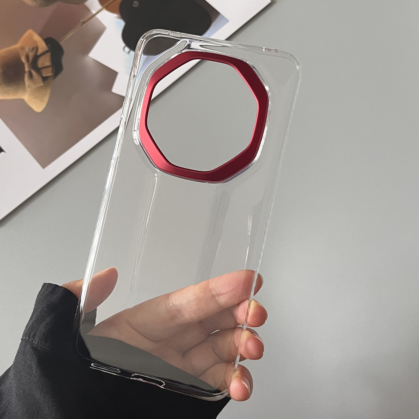 新款华为mate70rs非凡大师版超薄全透明撞红色镜头圈手机壳mate60RS保时捷全包防摔硬壳简约时尚mate80rs外壳,3C数码配件,手机保护套/壳,淘宝优惠券,粉丝福利购,淘宝优惠卷