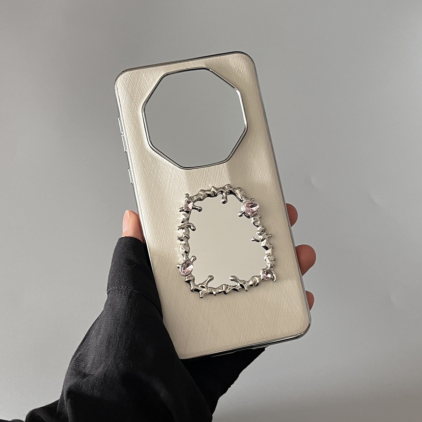 新款时尚镜子水钻华为mate60rs非凡大师版手机壳全包软边mate70RS保时捷个性创意奢华保护套70rs女款潮牌壳