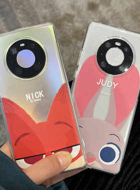 疯狂动物城华为mate40pro+手机壳适用mate50pro硅胶套40rs保时捷朱迪兔子软m30p尼克荣耀magic5情侣mate60pro