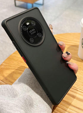 简约华为mate40pro磨砂手机壳适用mate40E防摔硅胶套mate30pro撞色薄mate60pro黑色边摄像头大孔m50pro男40rs
