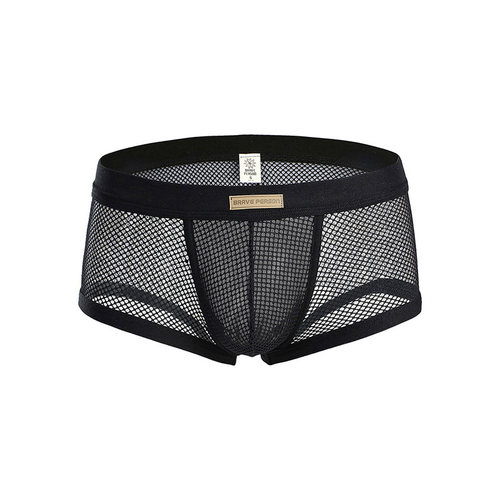 无畏船长低腰透气透明紧身网眼