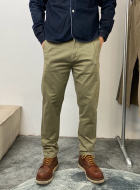 复古水洗修身小直筒裤男士休闲百搭长裤四季款显瘦精致休闲裤 589