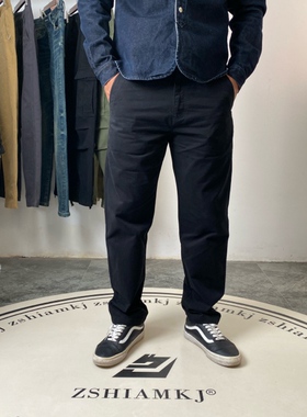 新款水洗美式休闲复古休闲裤男士百搭裤子纯色基础款直筒裤 5120