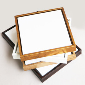 免装 裱内外油画框直接绘画布亚麻丙烯简约成品绷布内嵌l型框挂墙