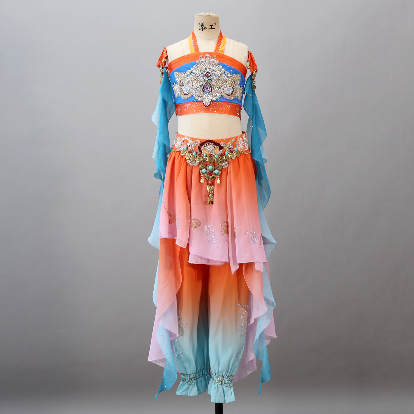 畅想新款民族舞蹈敦煌飞天舞蹈服装古典舞西域风情演出服艺考定制